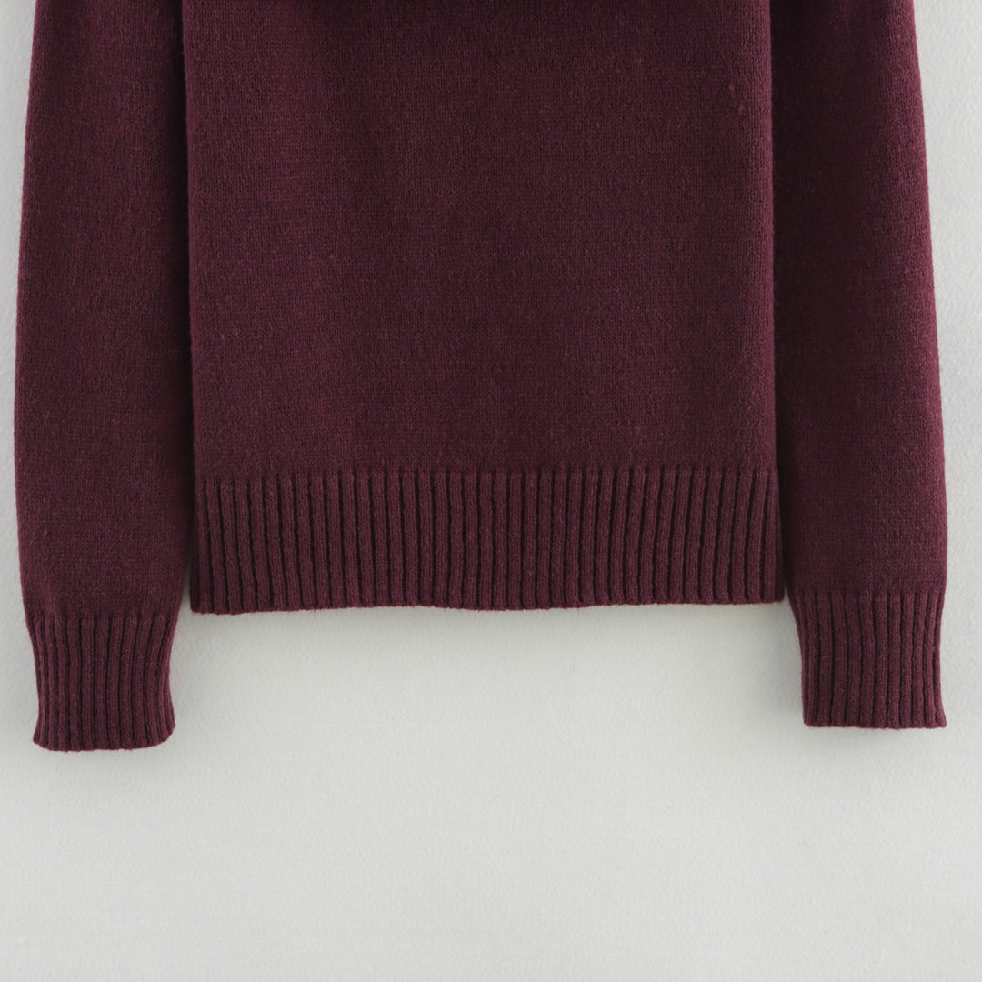Femme Off-Shoulder Strikpullover med ribbede kantdetaljer Stilla