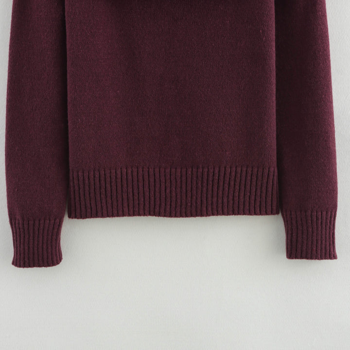 Femme Off-Shoulder Strikpullover med ribbede kantdetaljer Stilla