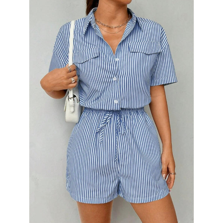 Dame kort jumpsuit med figursyet pasform og praktiske lommer Skovae
