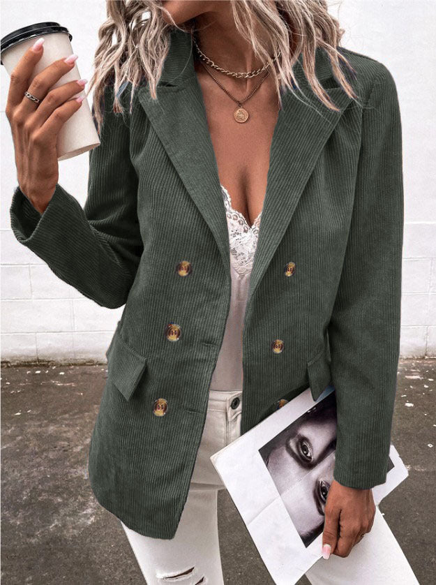 Stilla | Reverskrave Dobbeltknappet Langærmet Blazer