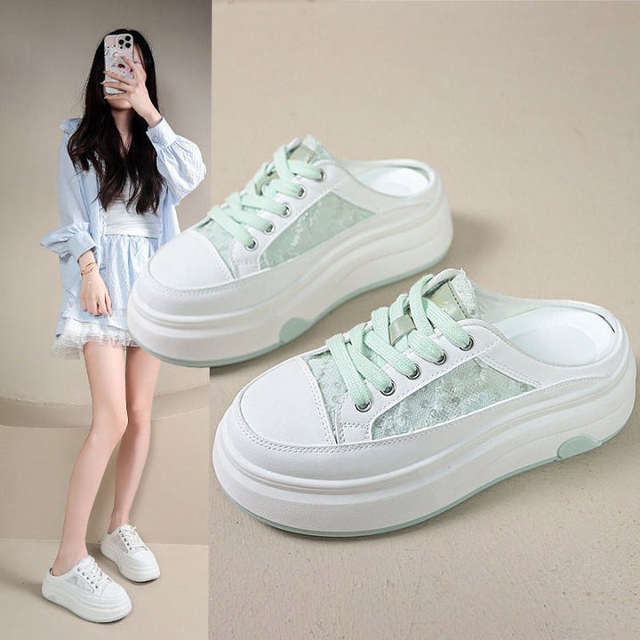 Dame Sneakers med transparent detalje og komfortabel plateau sål Stilla