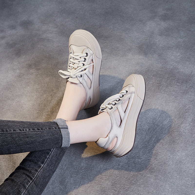 Kvinder Åndbar Snøre-Chunky-Sneakers Stilla