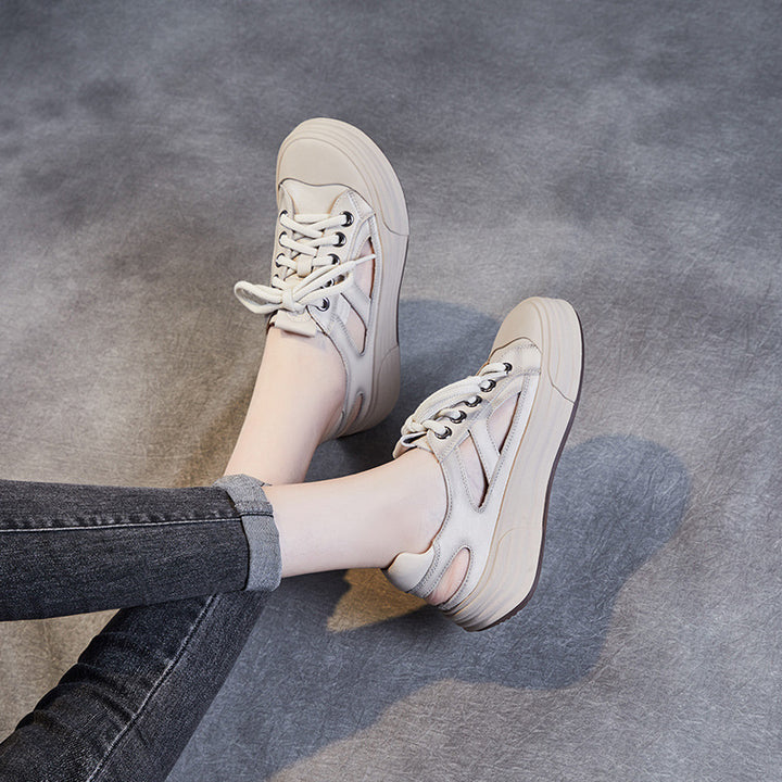 Kvinder Åndbar Snøre-Chunky-Sneakers Stilla
