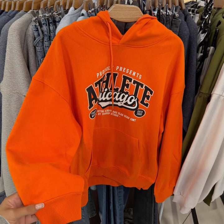 Kvindernes casual hoodie med iøjnefaldende print Stilla