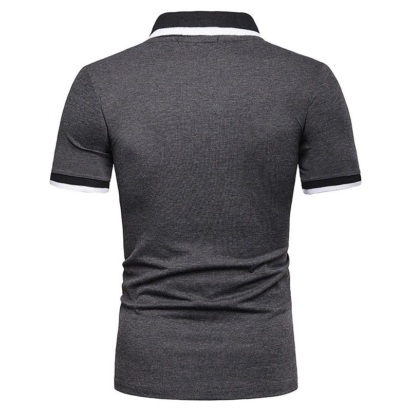 Herre Poloshirt med moderne farveblokdesign Stilla