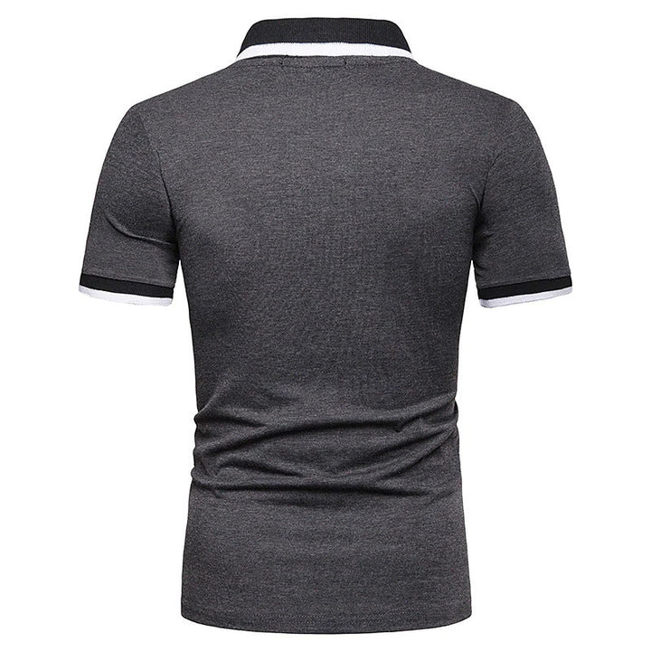 Herre Poloshirt med moderne farveblokdesign Stilla