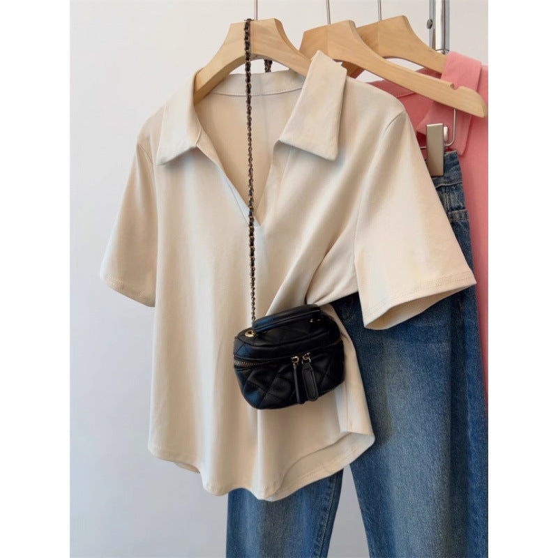 Kvinde Casual Polo Stil T-Shirt Stilla