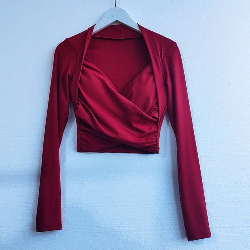 Dame Chice og elegant bluse med draperet design Stilla