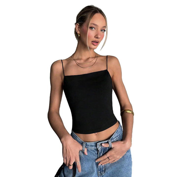 Kvinders crop top med smalle spaghetti stropper og en tætsiddende pasform Stilla