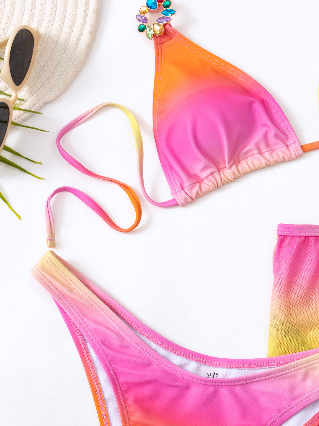 Dame Triangel-Bikini med smykkearbejder og iøjnefaldende farvegradient Stilla