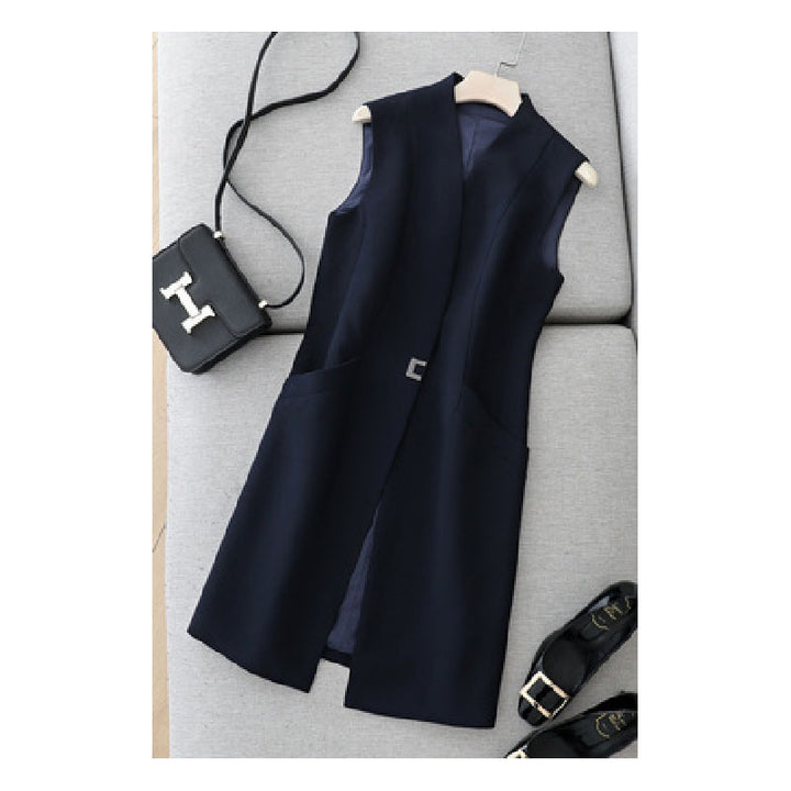 Damer asymmetrisk blazer-kjole i minimalistisk design Stilla