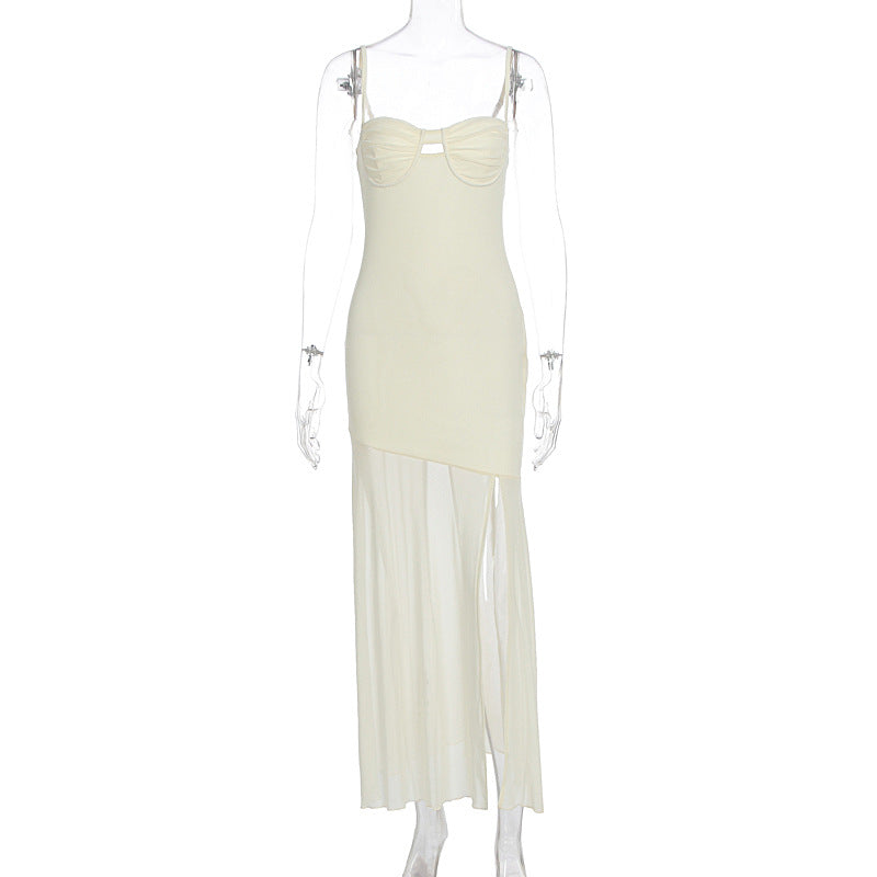 Dame maxikjole med elegant cut-out og flydende design Skovae