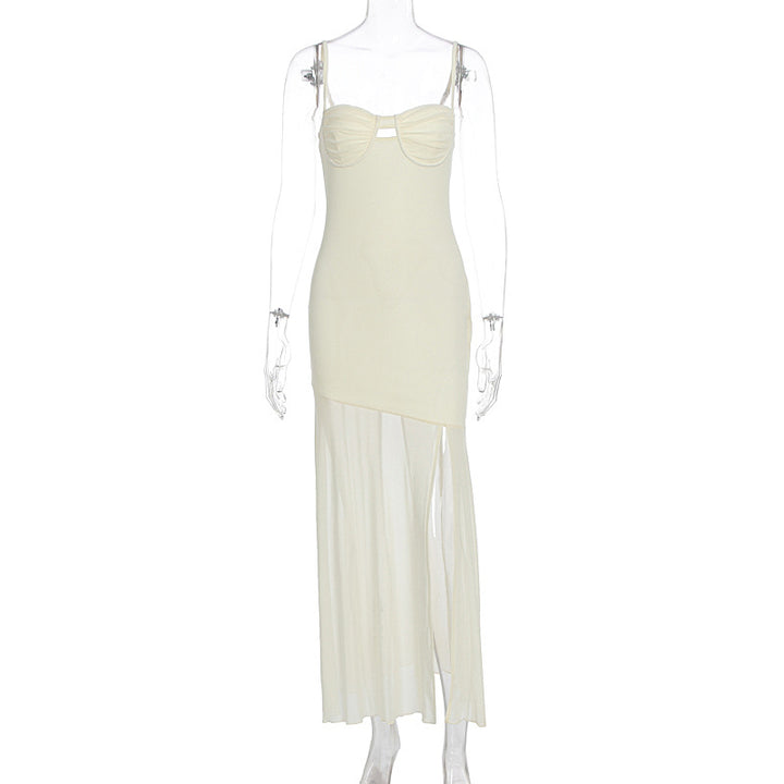 Dame maxikjole med elegant cut-out og flydende design Skovae