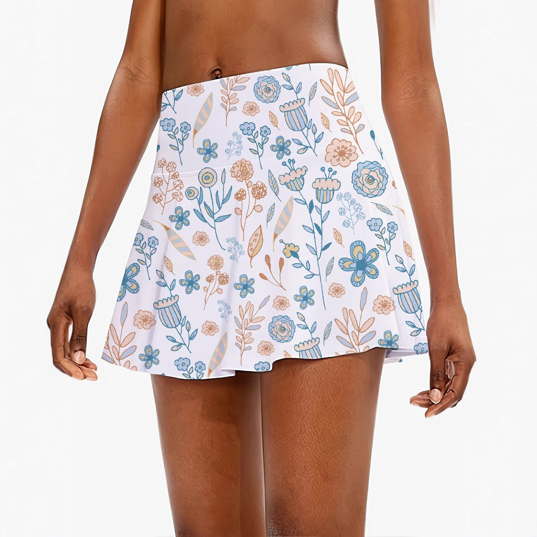 Dame Blomster mønster Aktiv Skort Stilla