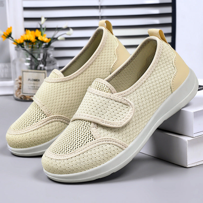 Dame Behagelige og åndbare Slip-On Sko med Velcro Stilla
