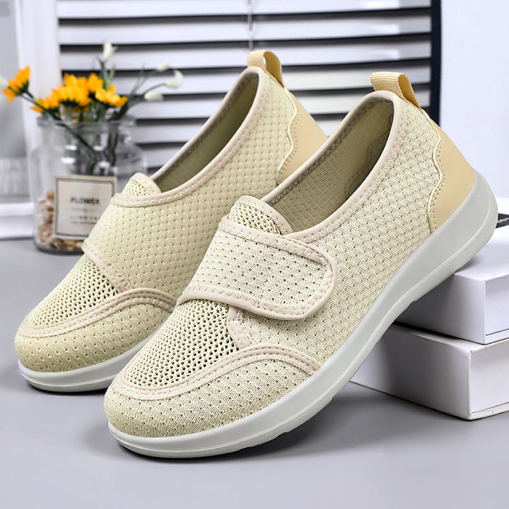 Dame Behagelige og åndbare Slip-On Sko med Velcro Stilla