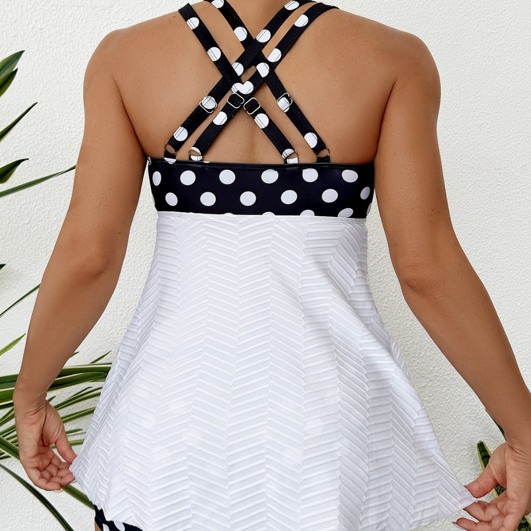 Dame Tankini med moderne folder-design og figurvenlig pasform Stilla