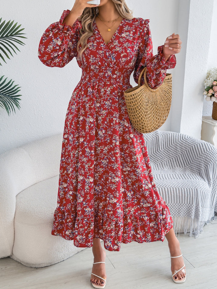 DameMaxikjole med blomsterprint Stilla