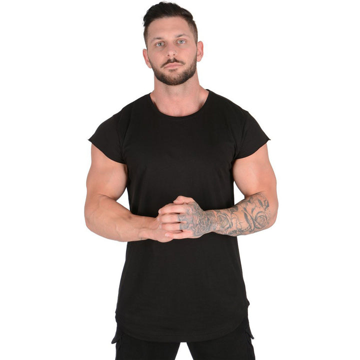 Herrer Stilfuld Oversized T-Shirt med afrundet kant og korte ærmer Stilla