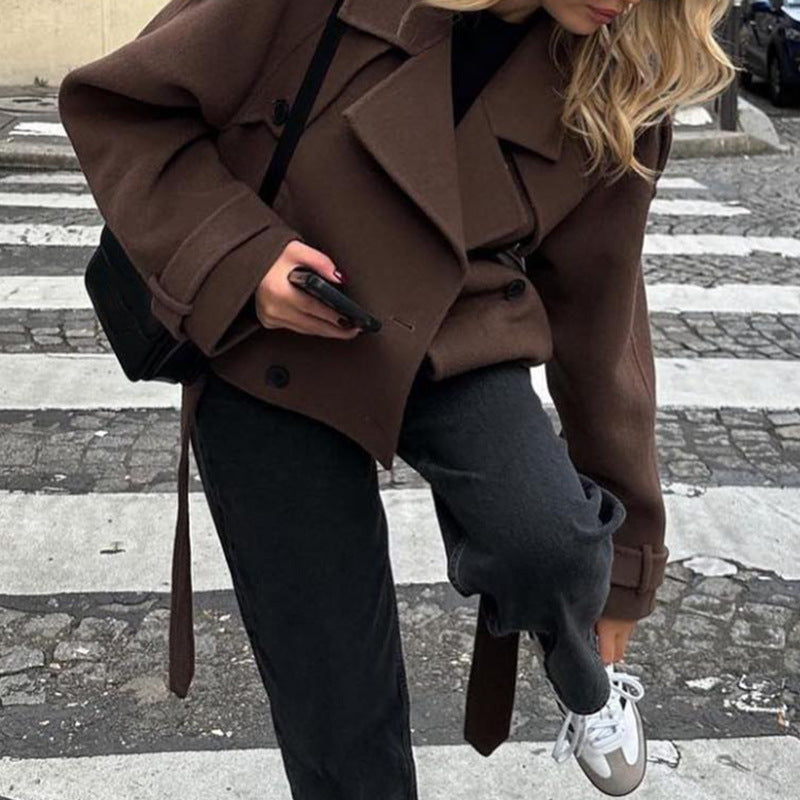 Dame Oversize Uld Blazerjakke Stilla
