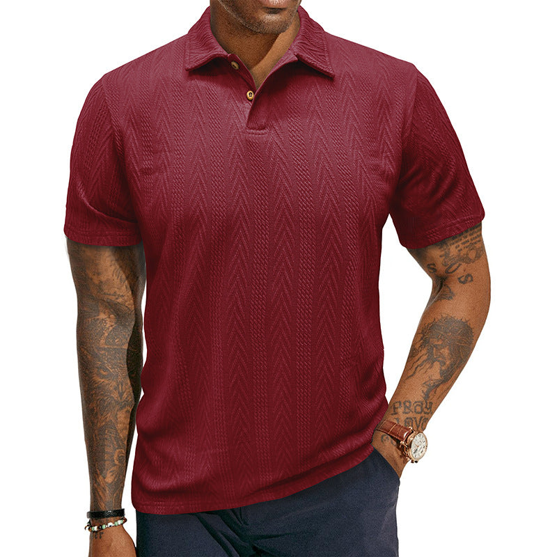 Herrer Poloshirt med struktureret design Stilla