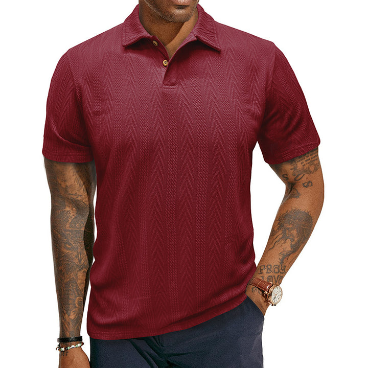 Herrer Poloshirt med struktureret design Stilla