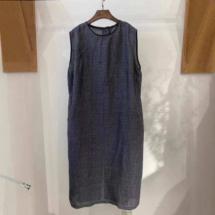 Dame Ærmeløs Denim Shiftkjole Stilla