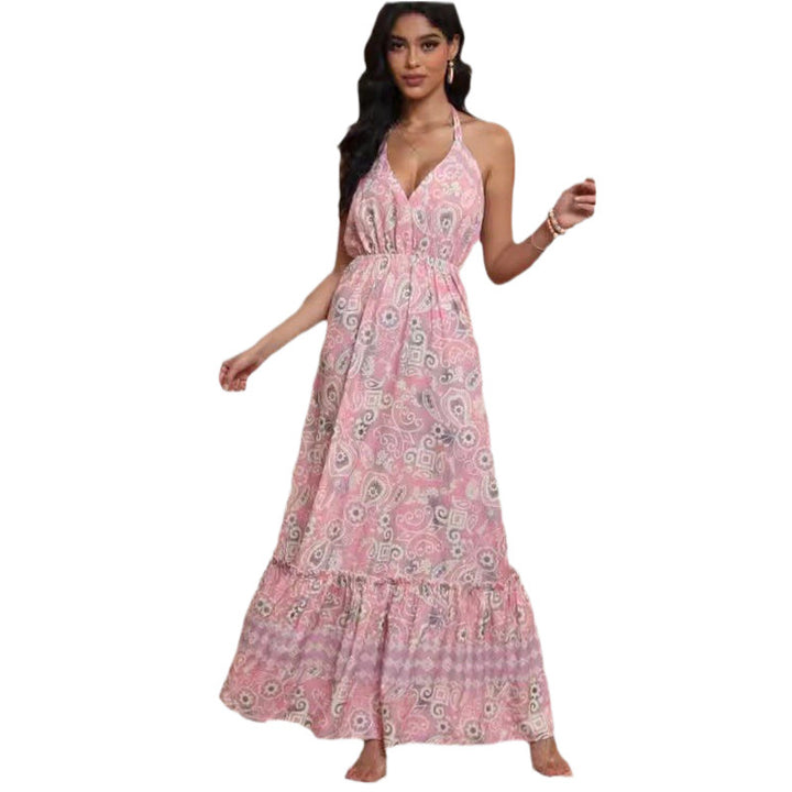 Dame Maxi Kjole med Bohemian Tryk Stilla