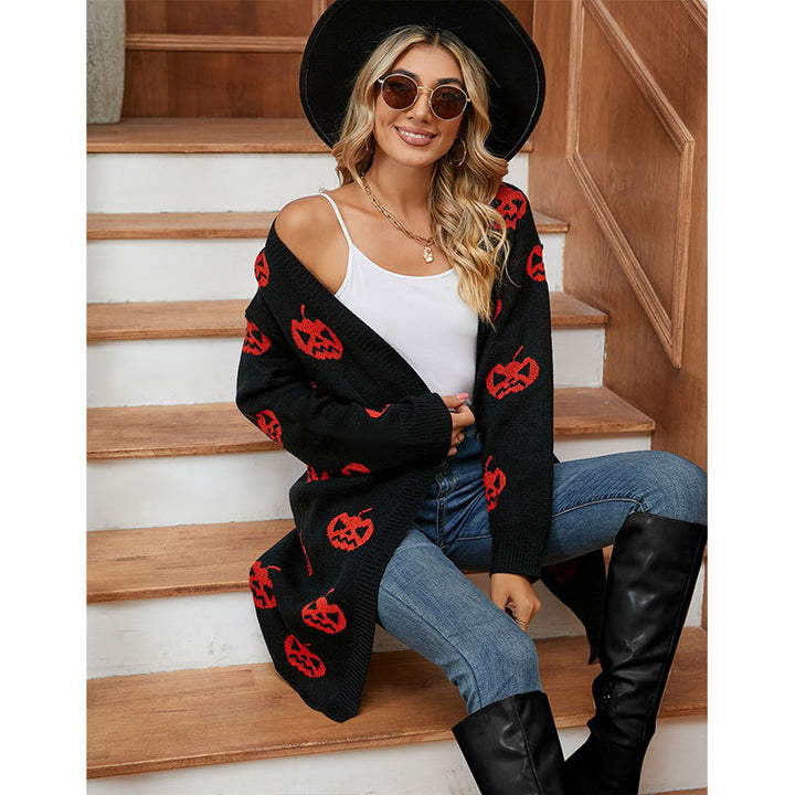Kvindernes cardigan med Halloween-motiv Stilla