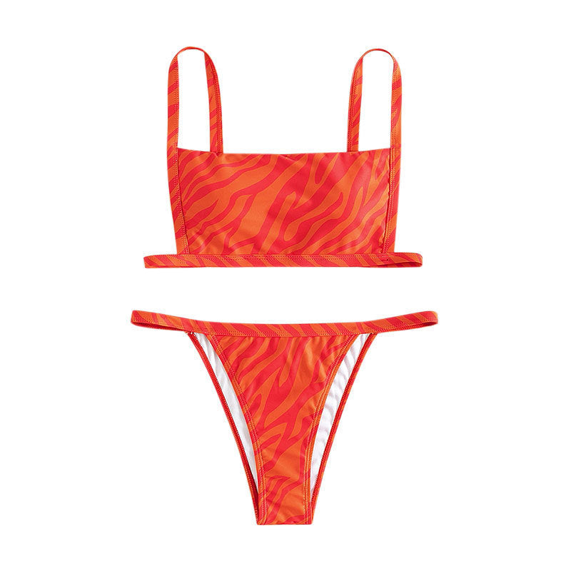 Dame To-delt Bikini-sæt med moderne gitterdesign Skovae