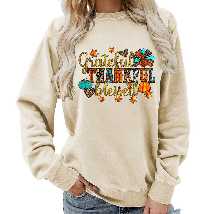 Kvinders sweatshirt med efterårstak motiv Stilla