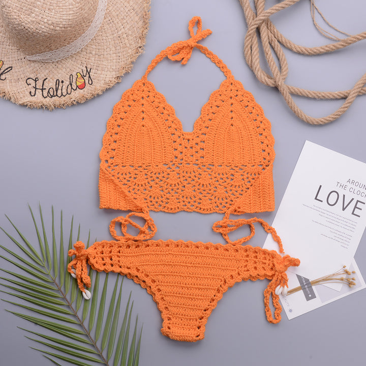 Damehækle-bikini med justerbare stropper og romantiske detaljer Stilla