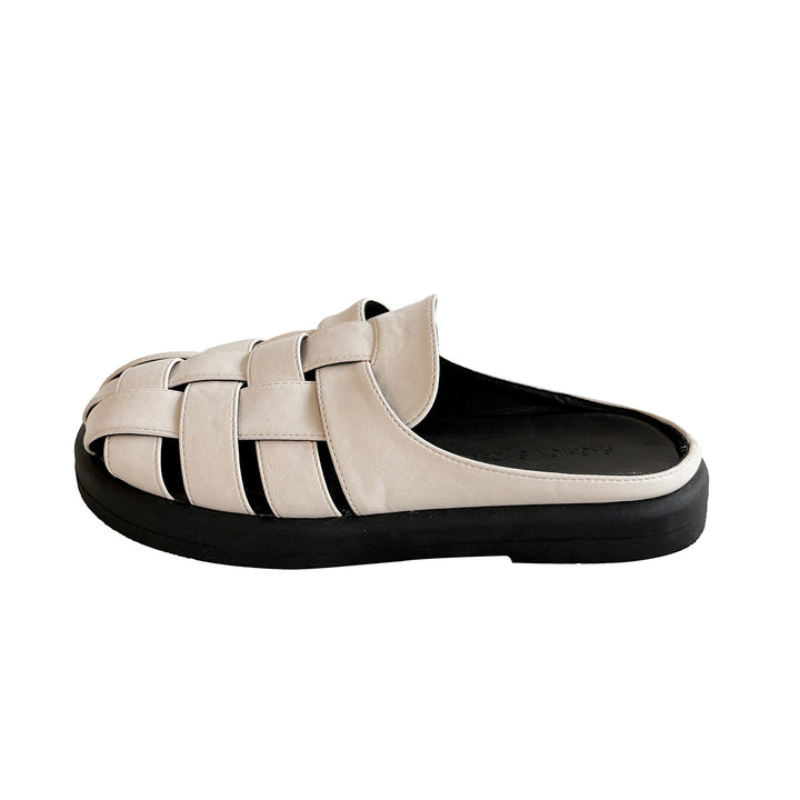 Femme Vævet Læder Slide Sandaler Stilla