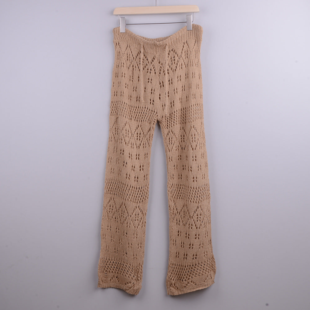 Dame luftig hæklede bukser med skåret design Stilla
