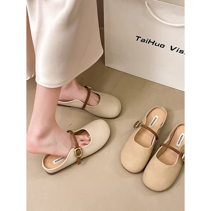 Damer Ballerinas med elegant rem og moderne spændeaccent Stilla