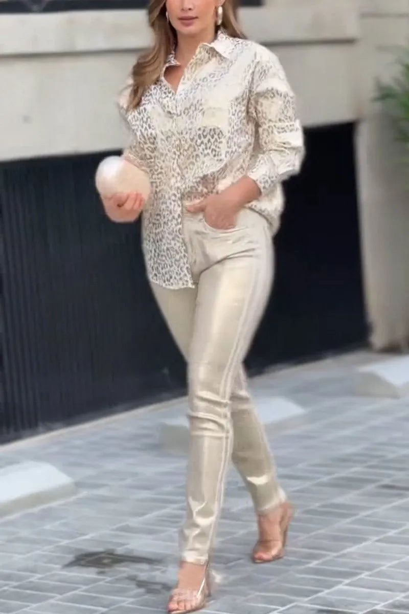 Dame Bluse top i moderne dyreprint stil Stilla