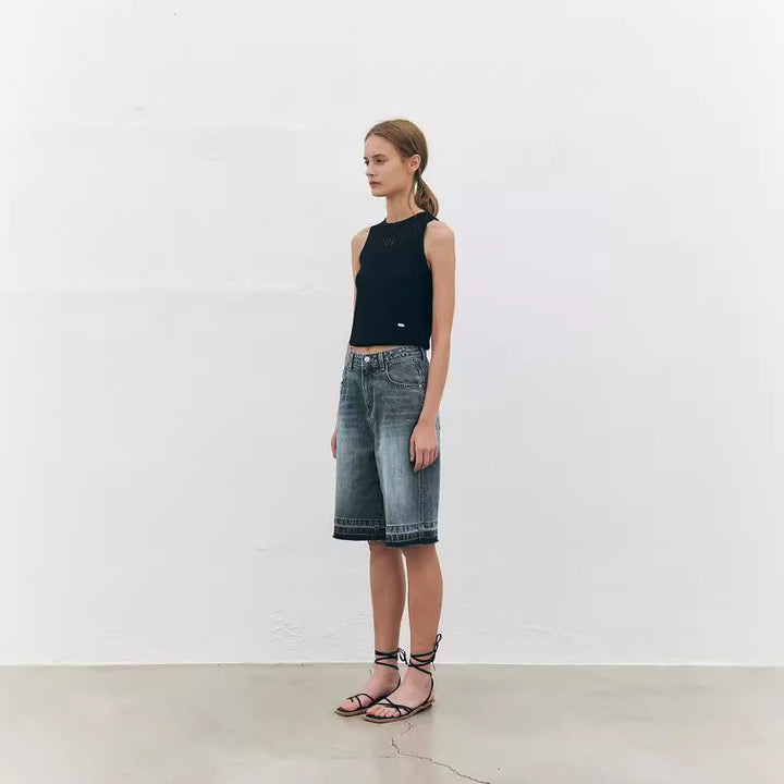 Damer Løst skårne denim-bukser i moderne design med høj talje og afslappede detaljer Stilla