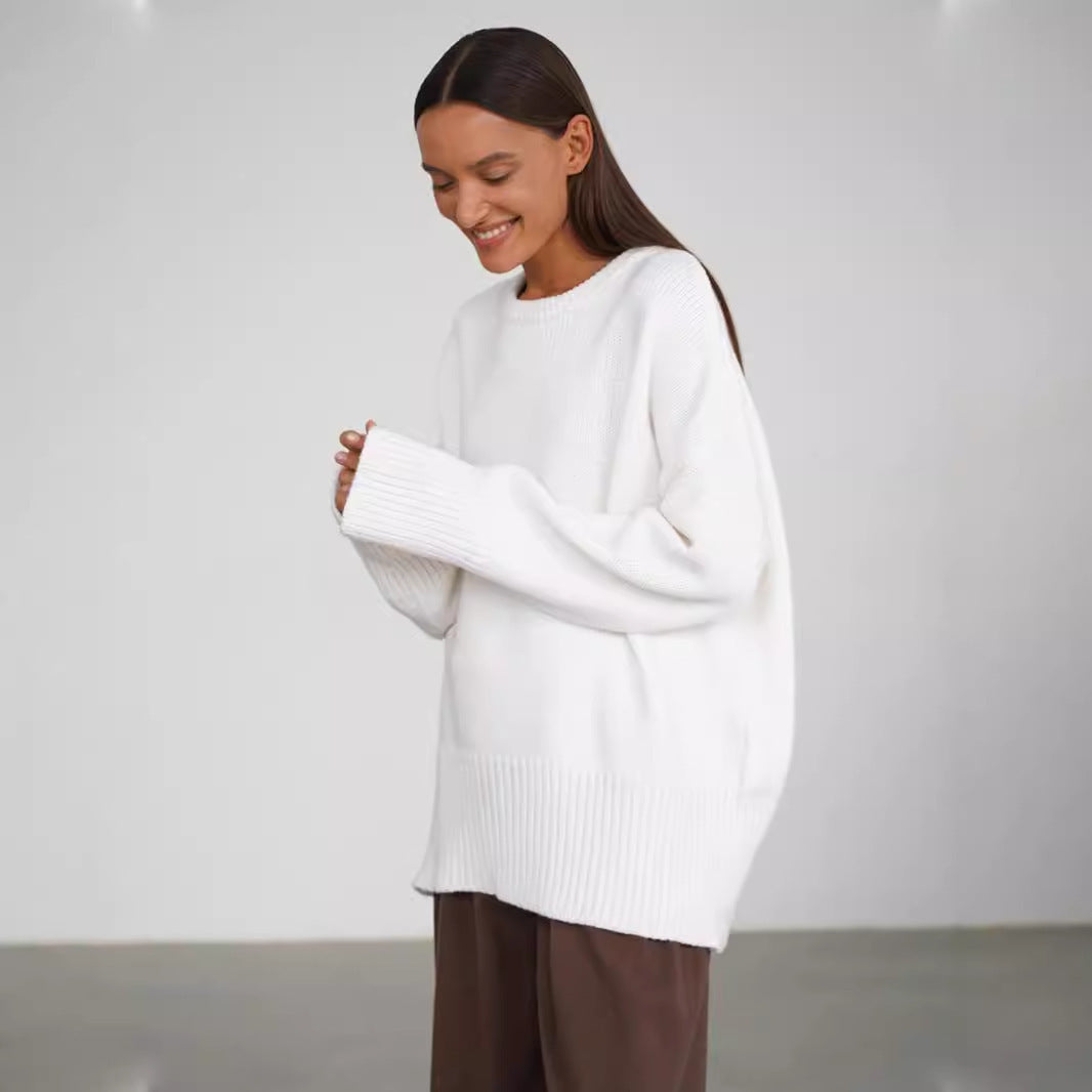 Femme Oversize Chunky Strikpullover Stilla