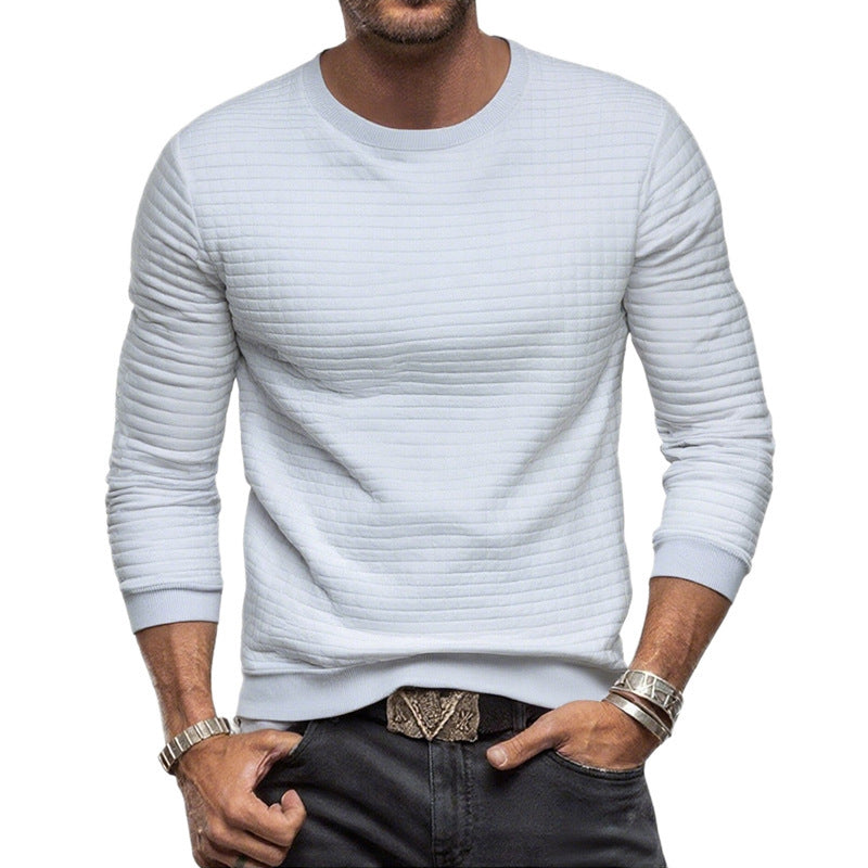 Herrer moderner sweat-pullover med struktureret design Stilla