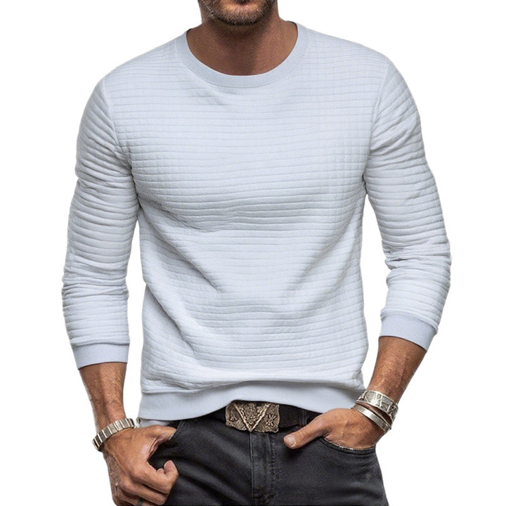 Herrer moderner sweat-pullover med struktureret design Stilla