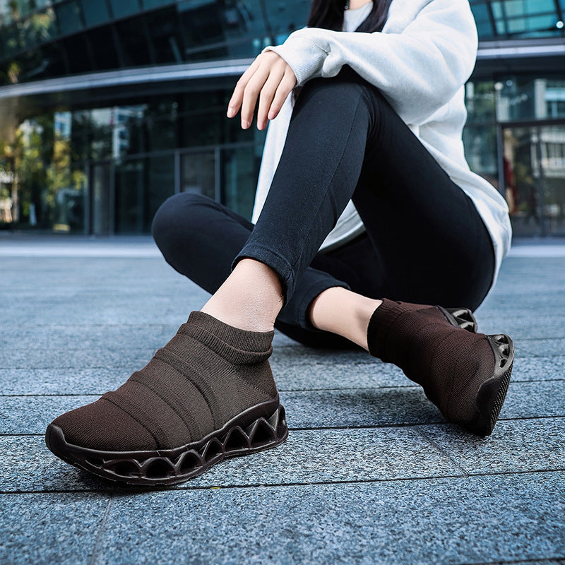 Dame Let Slip-On Sport Sneakers med Åndbart Mesh-Design Stilla