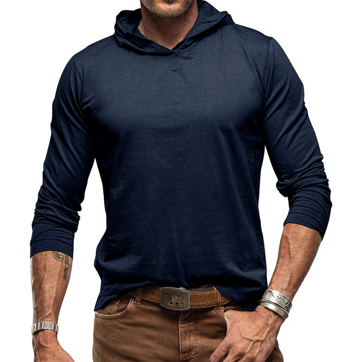 Herre langærmet Hoodie-T-shirt med afslappet pasform og åndbart materiale Stilla