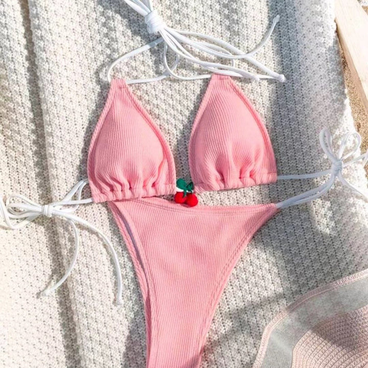 Femme Fun Frugt-tema Trekant Bikini Sæt Stilla