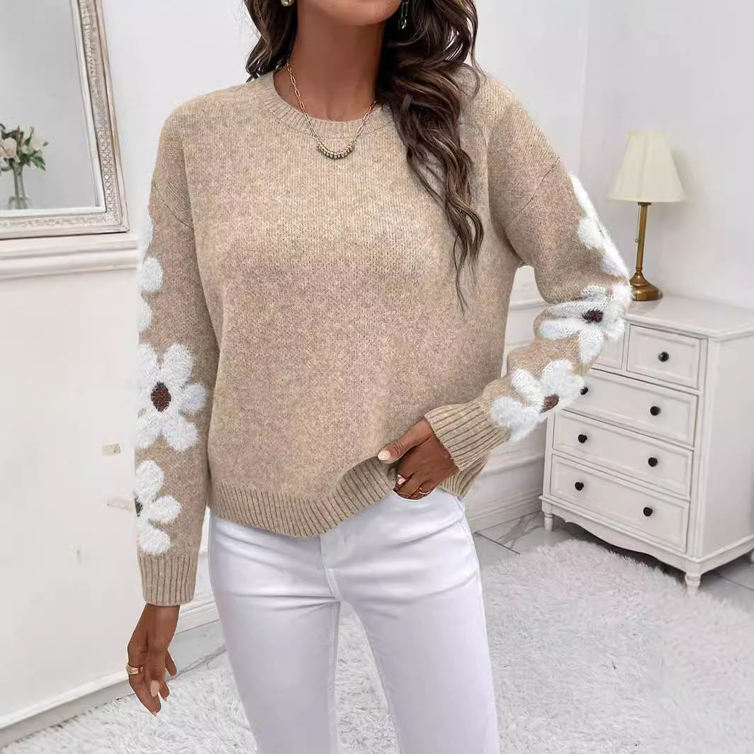 Stilla | Bequemer Sweater mit Blumenmuster