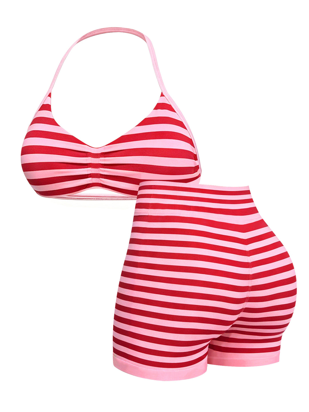 Dame Sporty bikini sæt med højelastisk materiale og justerbare stropper Skovae