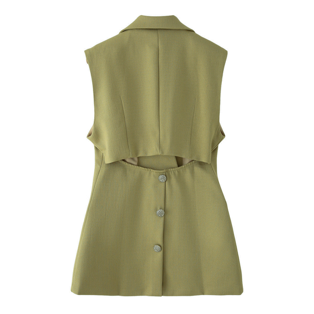 Dame vest med smal pasform og elegante lommer Stilla