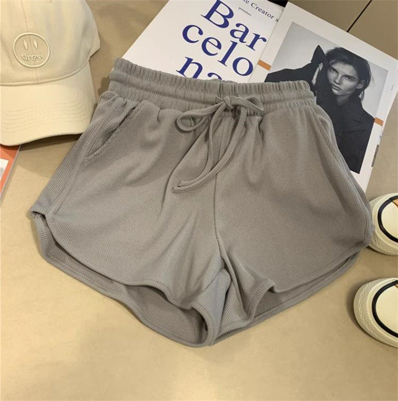 Femme Rib-Højtaljede-Sportshorts Stilla
