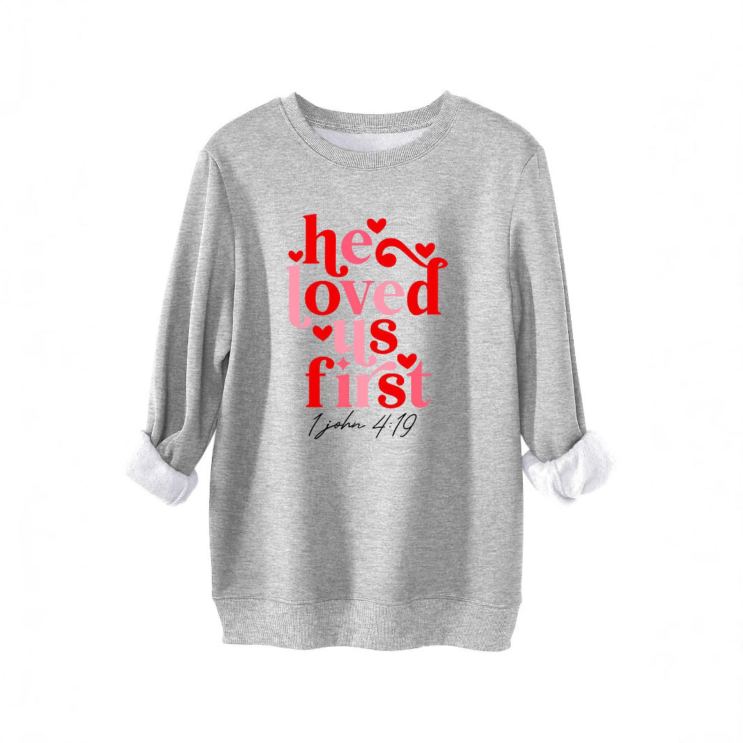 Dame sweatshirt med venligt slogan og afslappet pasform Stilla