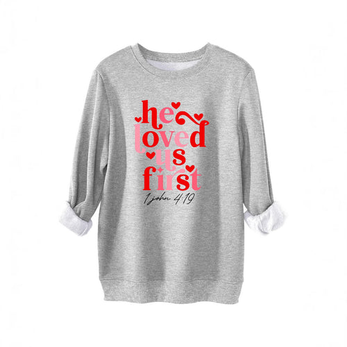 Dame sweatshirt med venligt slogan og afslappet pasform Stilla