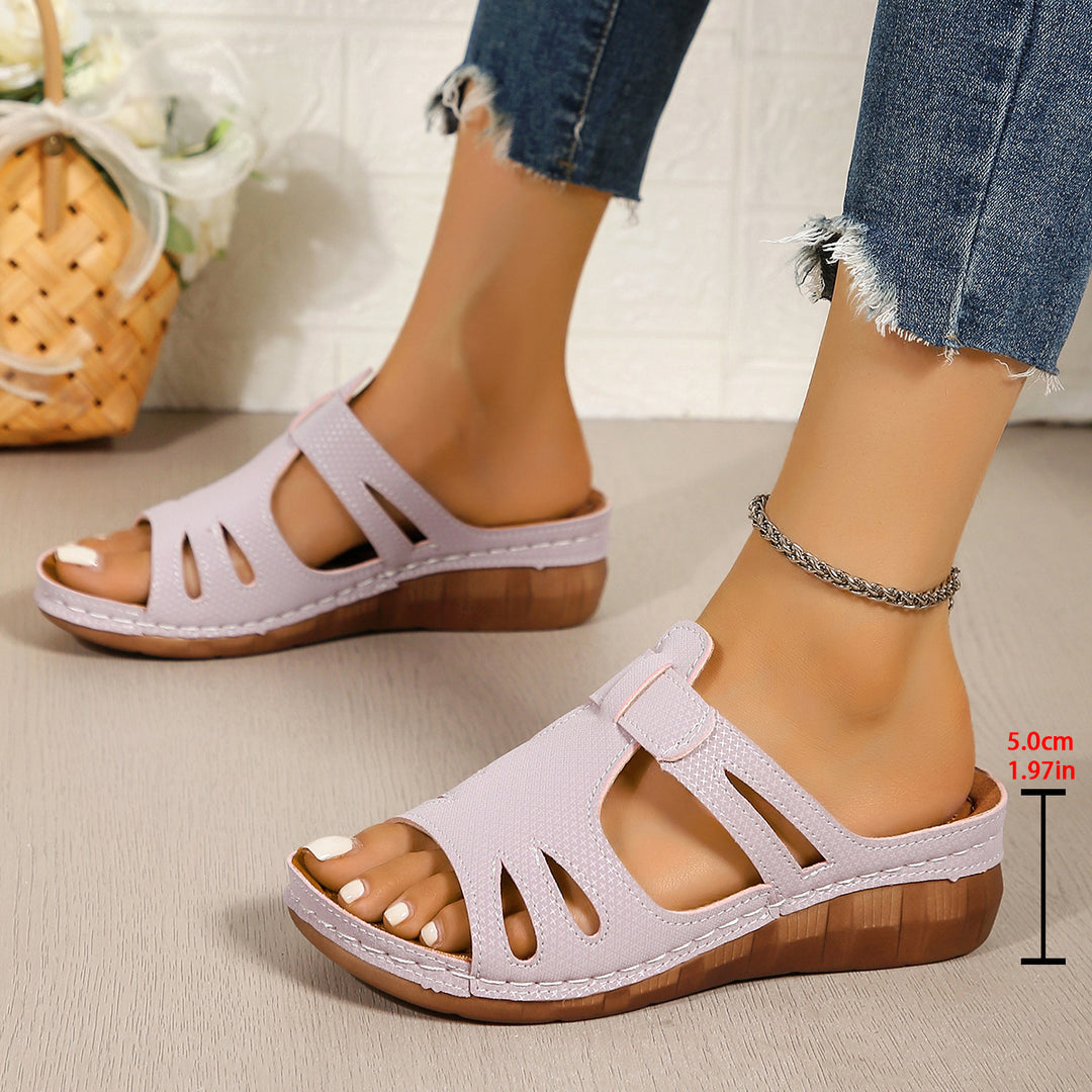 Dame Komfortable fodsenge-sandaler med lukkede sider og ergonomisk design Stilla